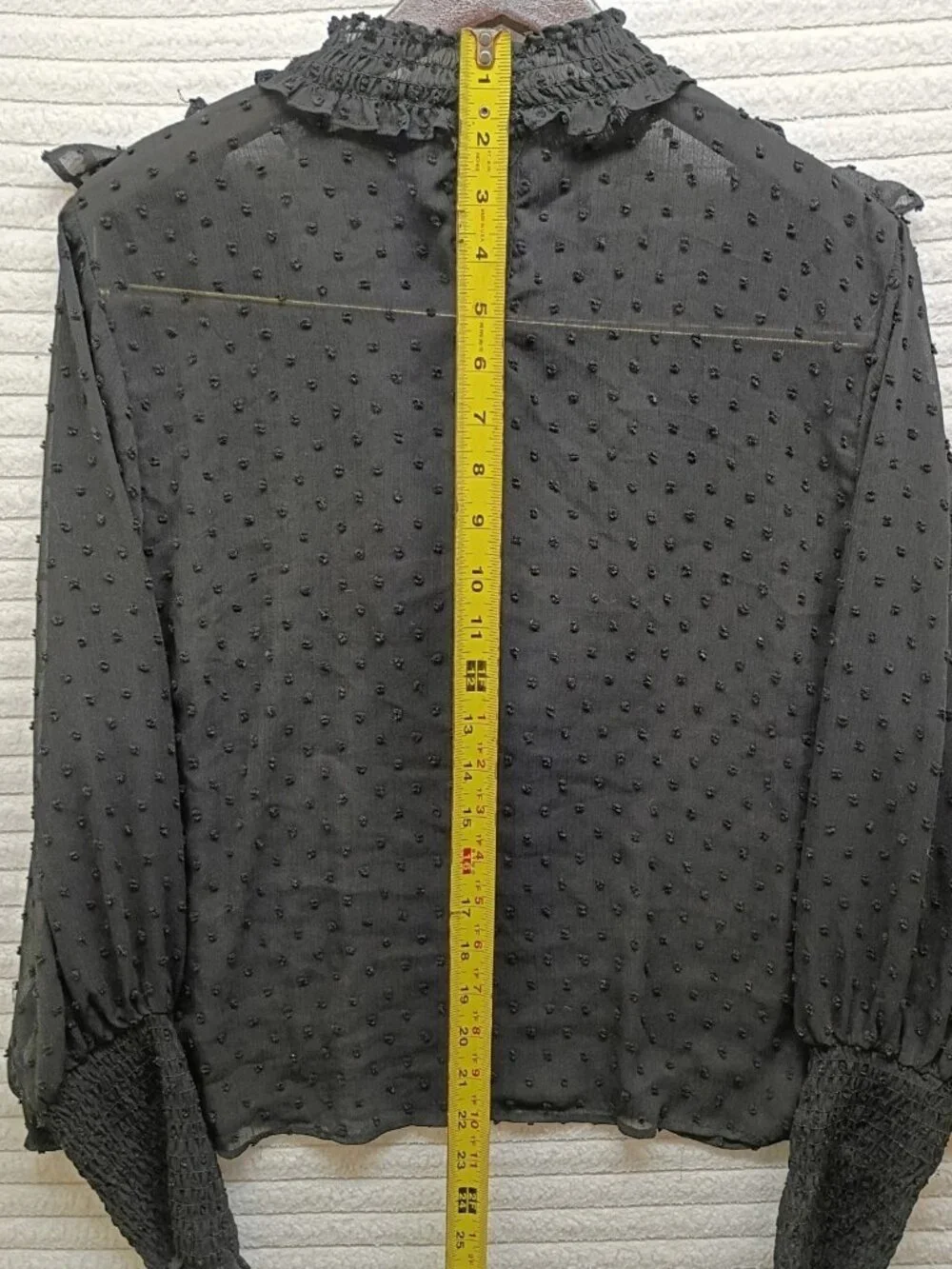 H&M Divided Womens Size L Dress Black Sheer All Over Dots Print Y2k Casual